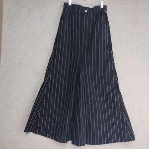 mode wichtigig Pants Womens S Black White Pinstripe Wide Leg Palazzo High Waist